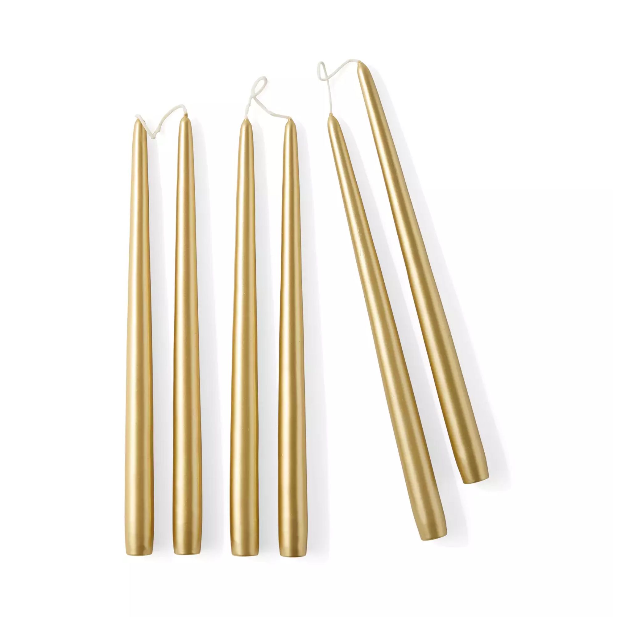 Gold taper candles
