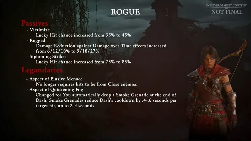 Class changes coming for Rogue in Patch 1.1.1