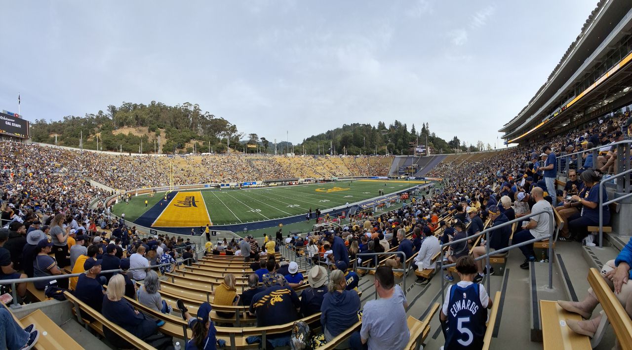 Panorama of California Memorial Stadium shot by a Galaxy A35