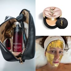 Photo collage of Jamie Schneider's favorite beauty treatments and products