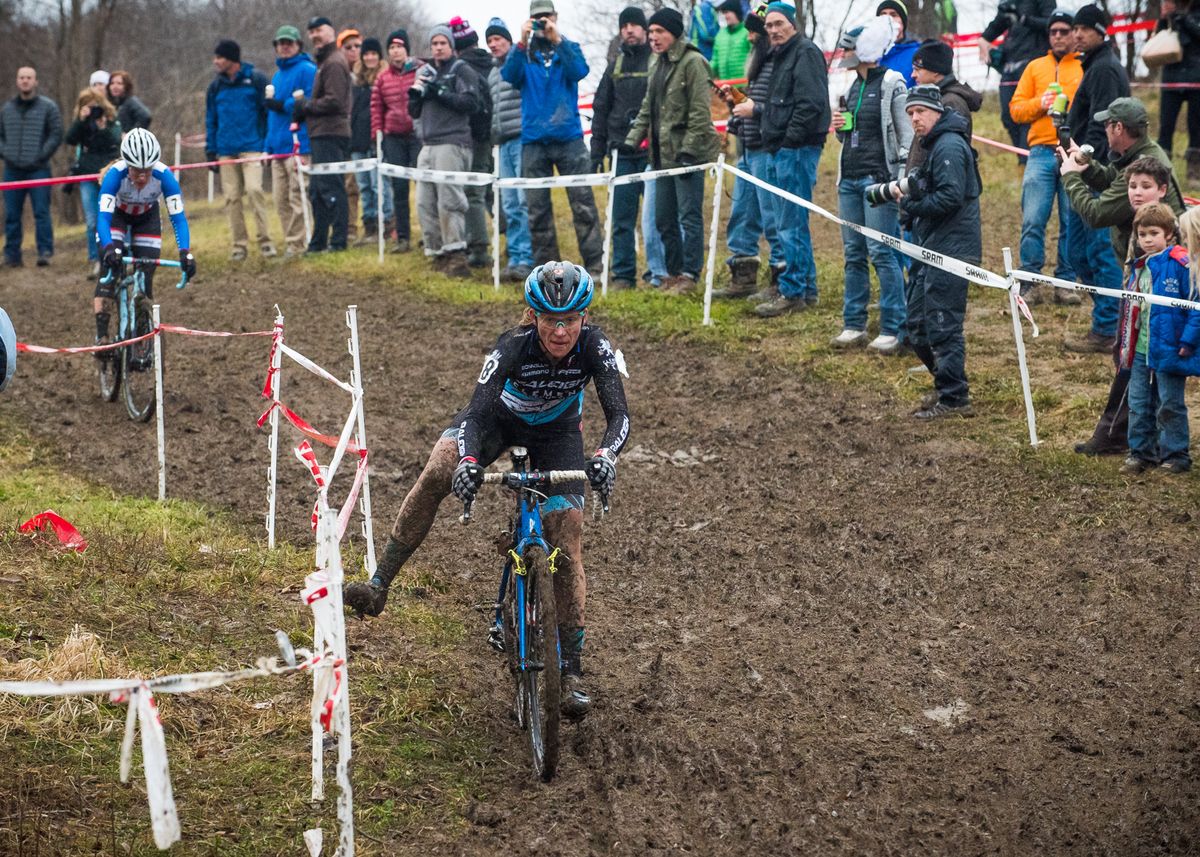 Caroline Mani (Raleigh Clement) during the treacherous descent down Mt. Krumpit