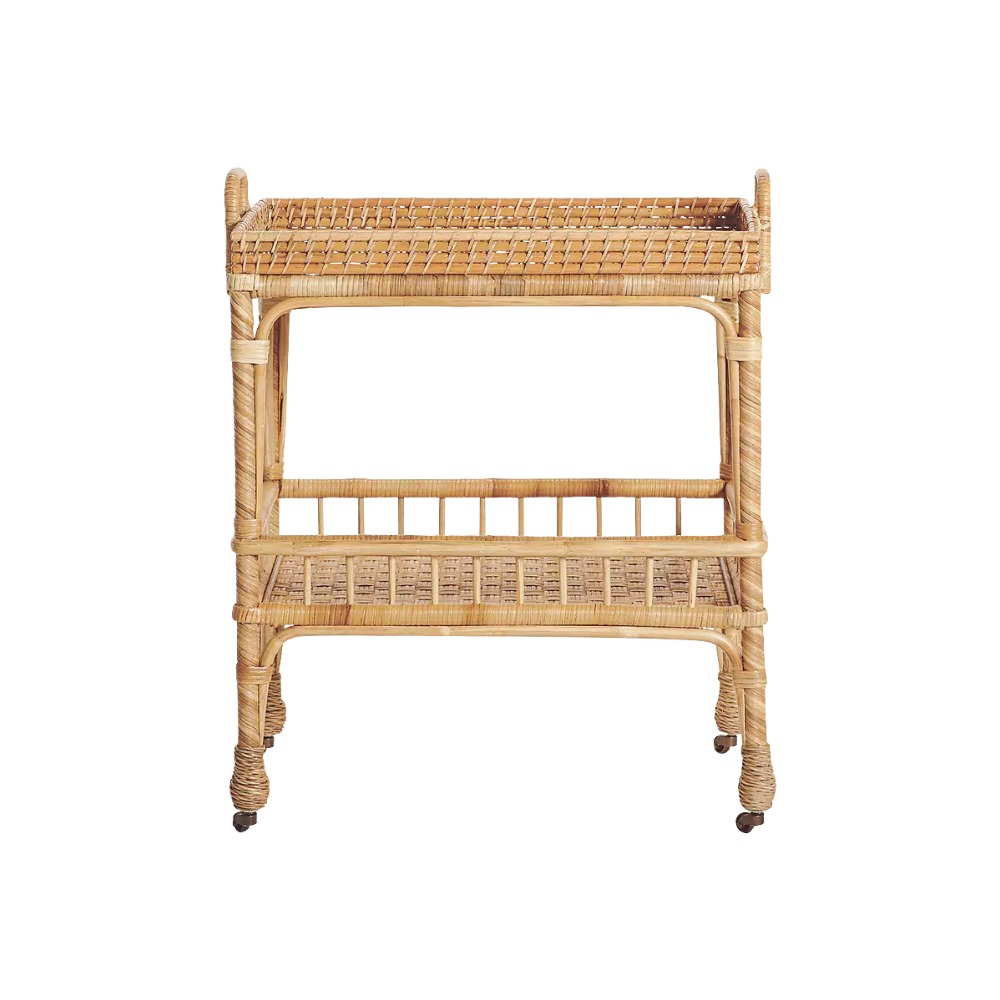South Seas Rattan Side Cart Serena Lily $528
