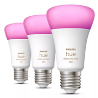 Philips Hue White and Colour Ambiance B22 bulbs (three-pack)