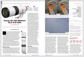 Digital Camera magazine's April 2024 review of the Canon RF200_800mm F6.3_9 IS USM lens