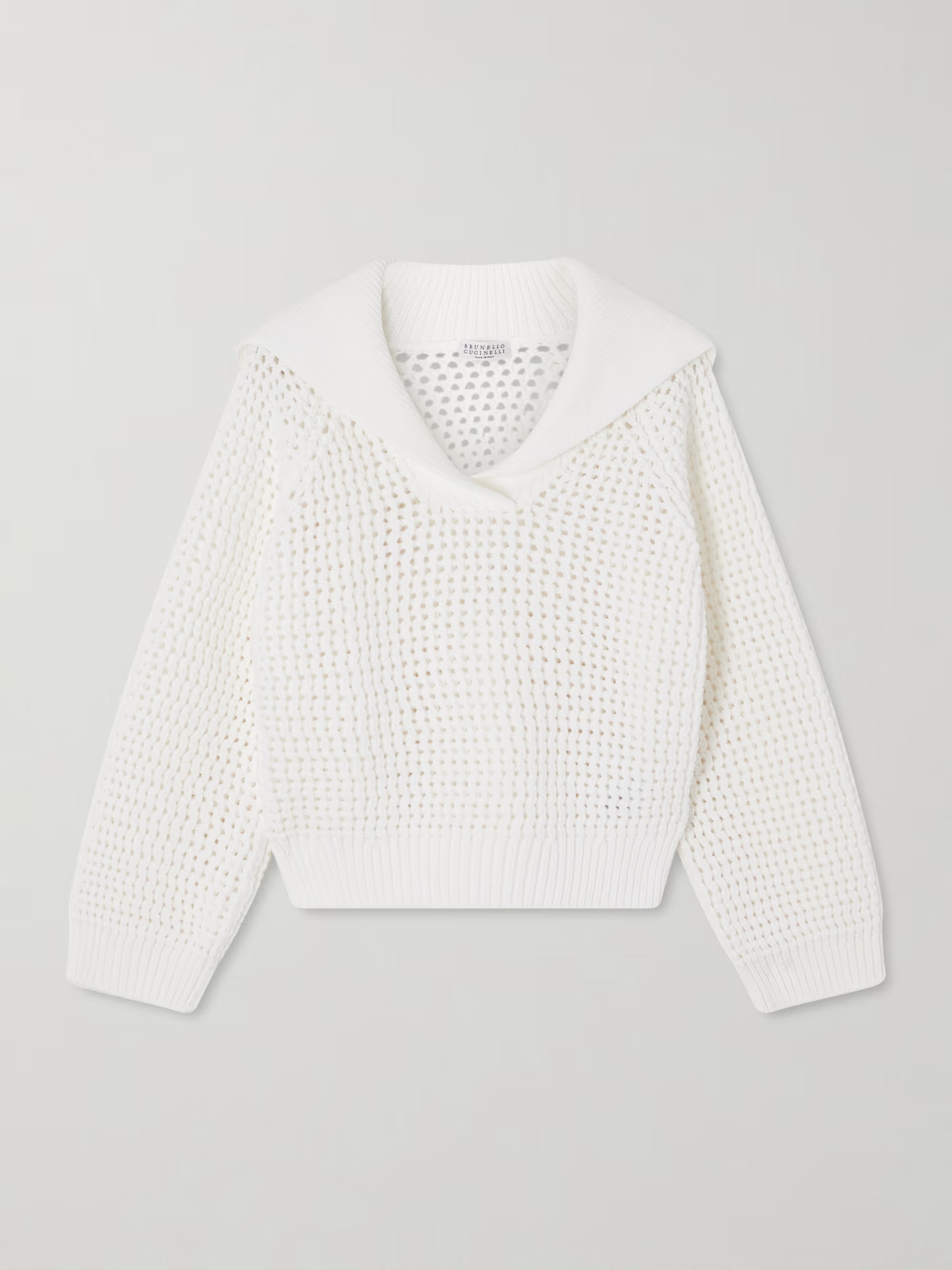 net-a-porter, Open-Knit Cotton-Blend Sweater
