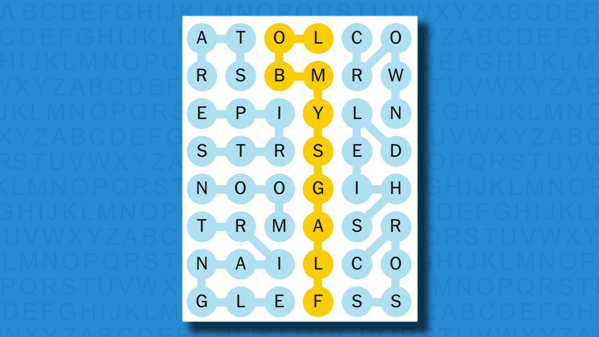NYT Strands answers for game 468 on a blue background
