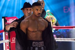 Rocky Balboa (Sylvester Stallone) and Adonis Creed (Michael B. Jordan) in the ring in 'Creed II.'