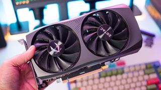 In-hand view of the Zotac GeForce RTX 4060 Ti Twin Edge