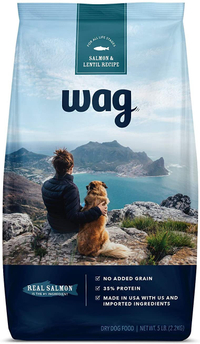 Wag Dry Dog Food, 35% Protein, No Added Grains (Salmon) | RRP: $12.99 | Now: $7.79 | Save: $5.20 (40%) at Amazon.com