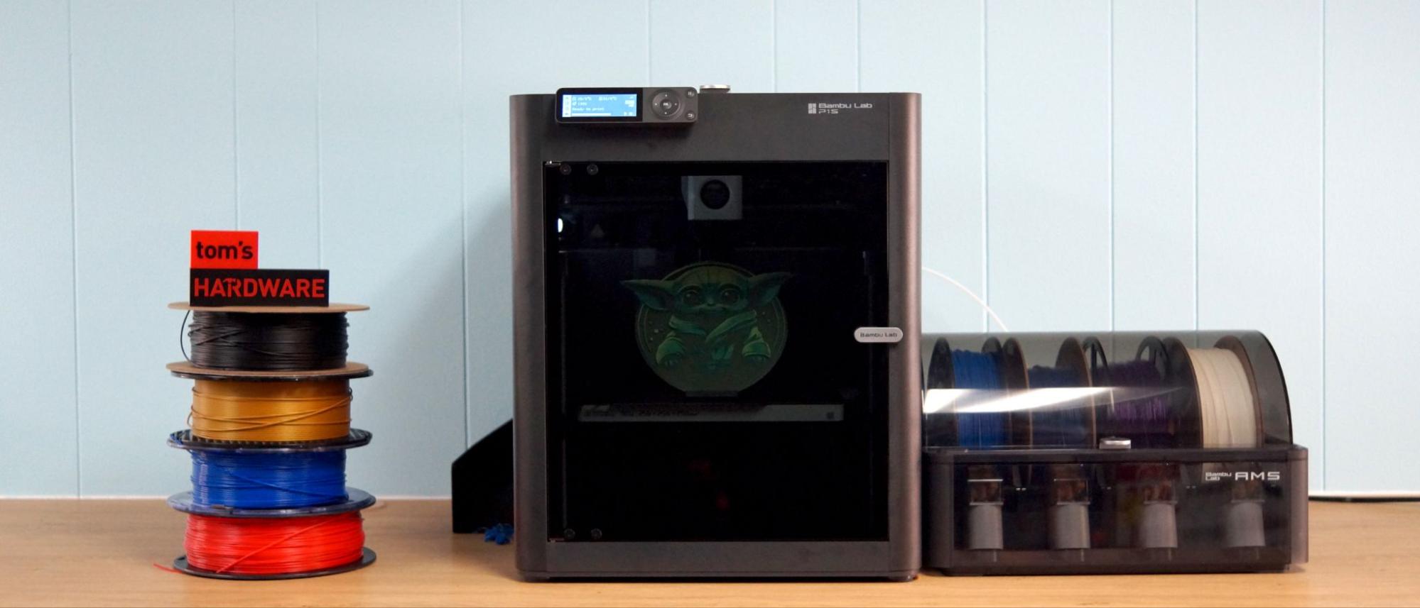 Bambu Lab P1S 3D printer with closed body
