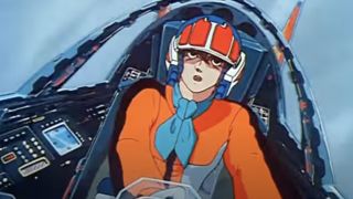 Rick Hunter flys on Robotech