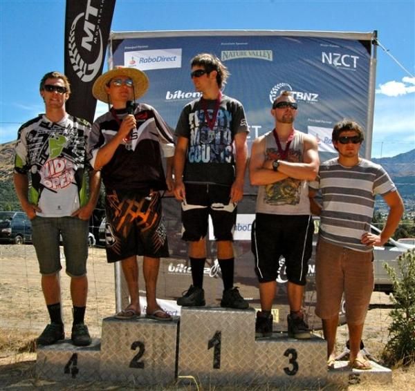 NZ MTB Downhill Cup - Queenstown Senior Men's podium