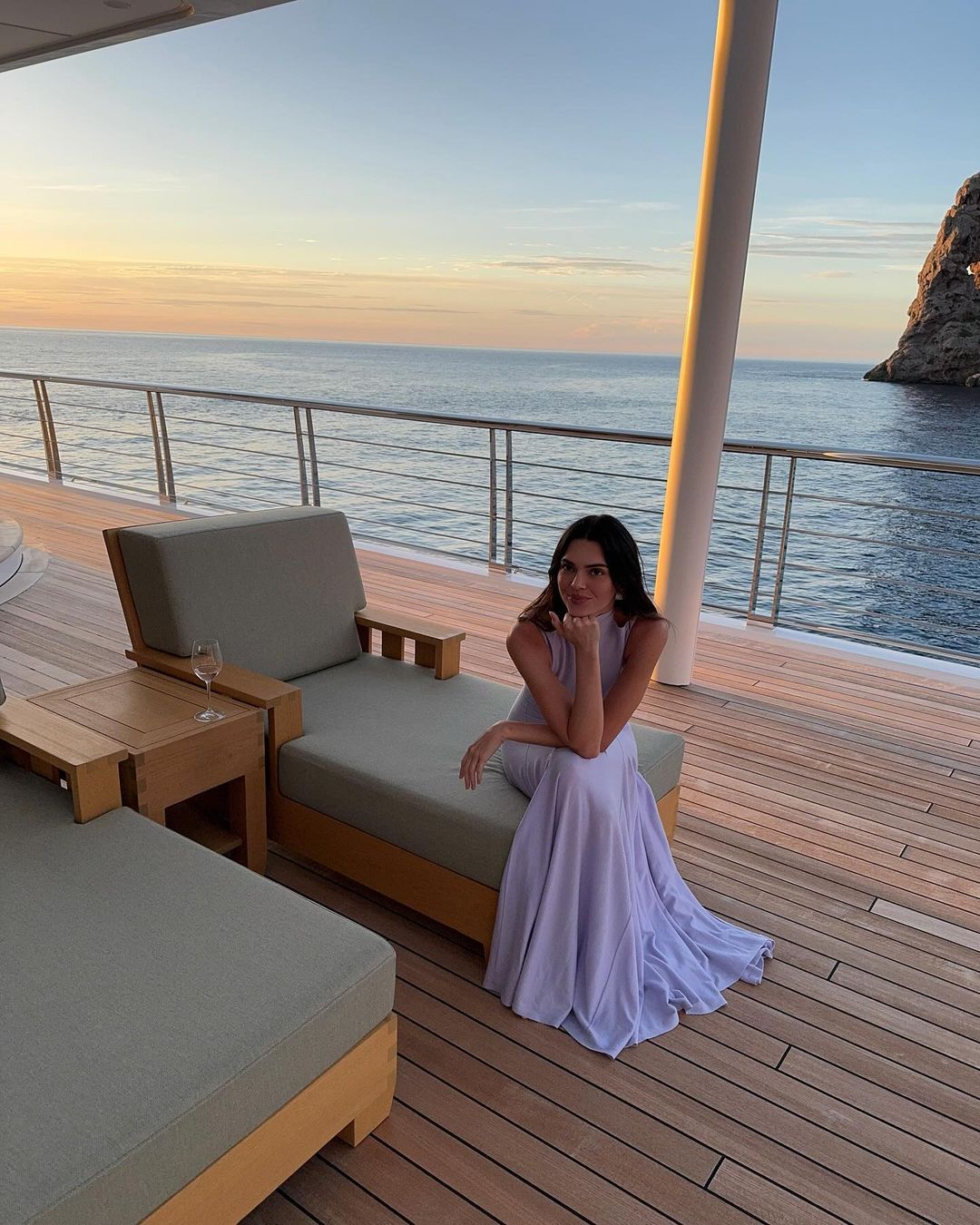 Kendall Jenner Is Pure Romance in a Sheer Dress in Spain | Marie Claire