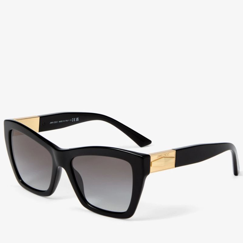 Elina Black Cat Eye Sunglasses cut out 