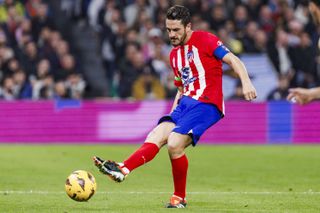 Koke in action for Atletico Madrid against Real Madrid in January 2024.