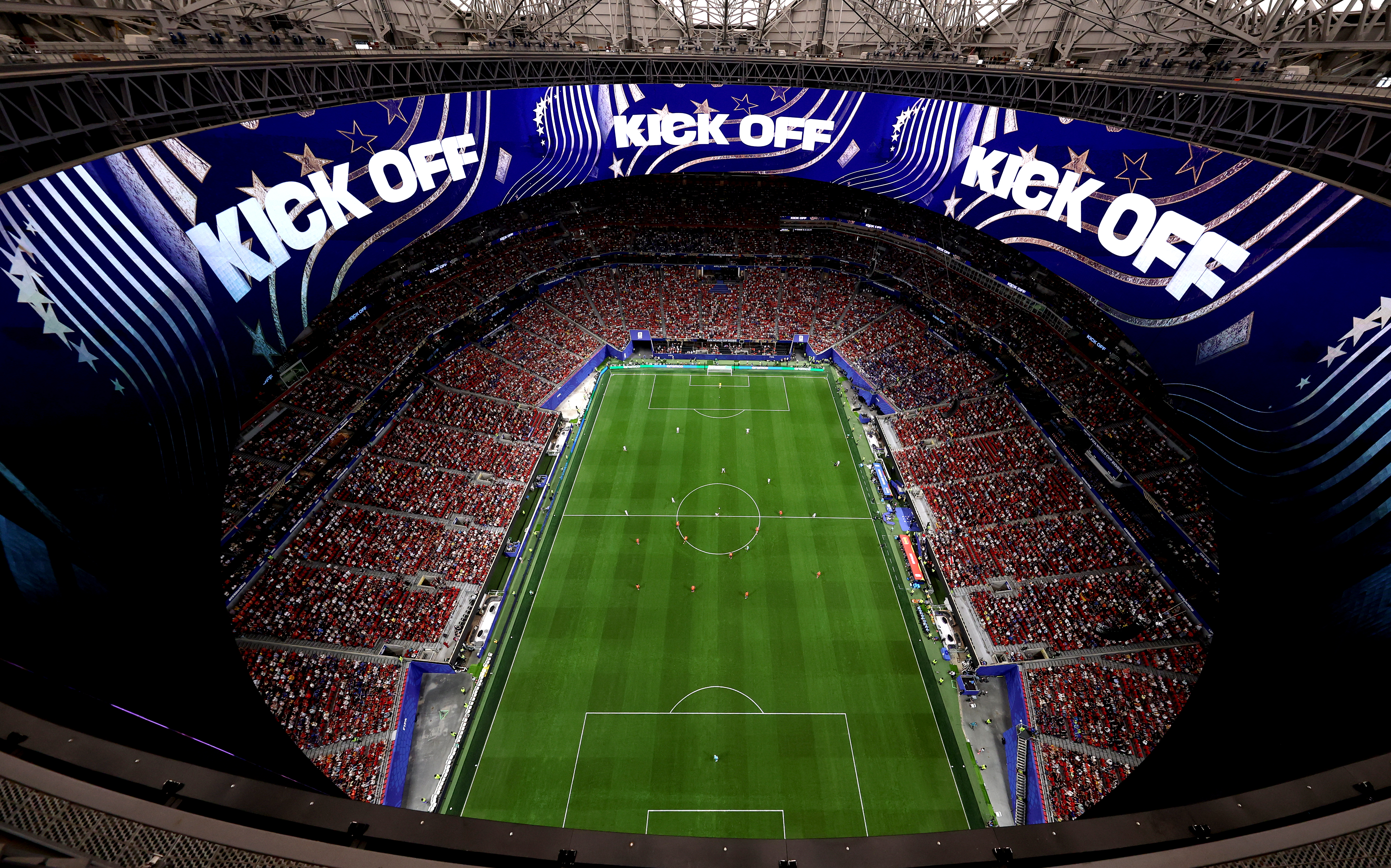 General view of Atlanta Stadium during the FIFA World Cup 2026 Group H match between Spain and Cabo Verde on June 15, 2026 in Atlanta, Georgia