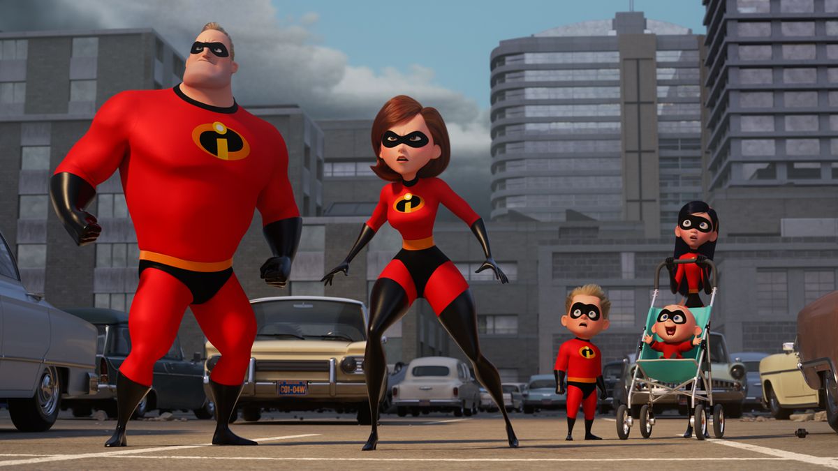 The Parr family ready for action in The Incredibles 2