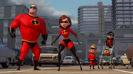 The Parr family ready for action in The Incredibles 2