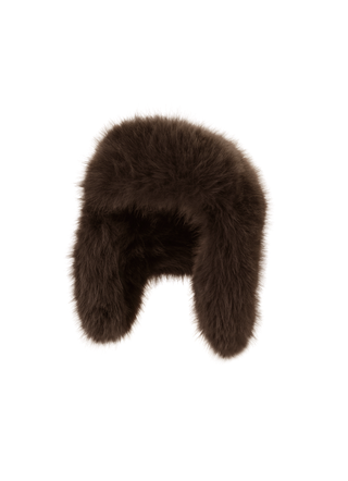 Brown Faux Fur Trapper Hat - One Size