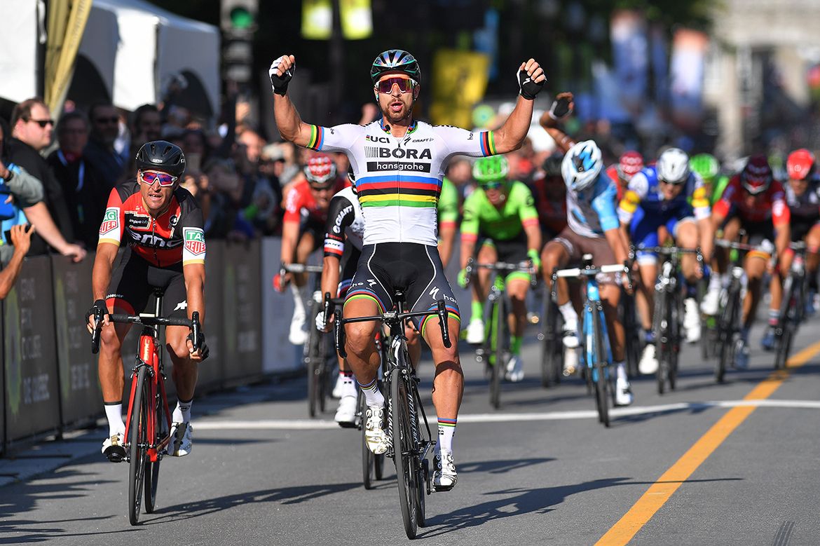 Peter Sagan (Bora-Hansgrohe) repeats in the GP Quebec