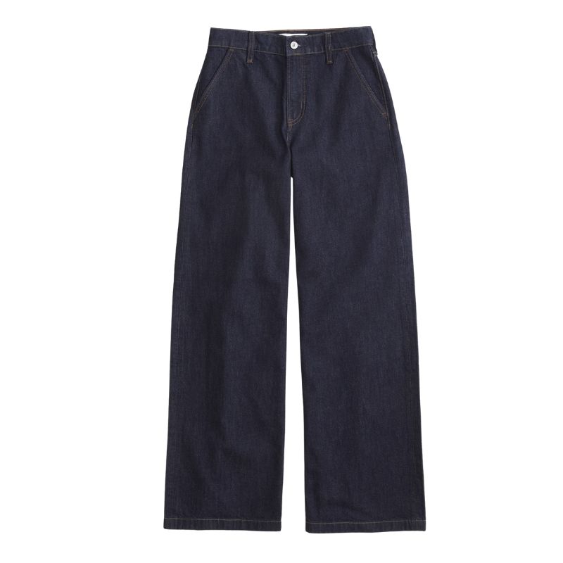 Dark blue wide leg jeans by Abercrombie & Fitch
