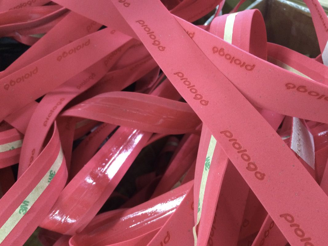 Pink ProLogo tape being produced for the Giro