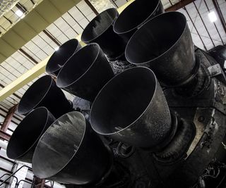 Falcon 9 First Stage in Hangar