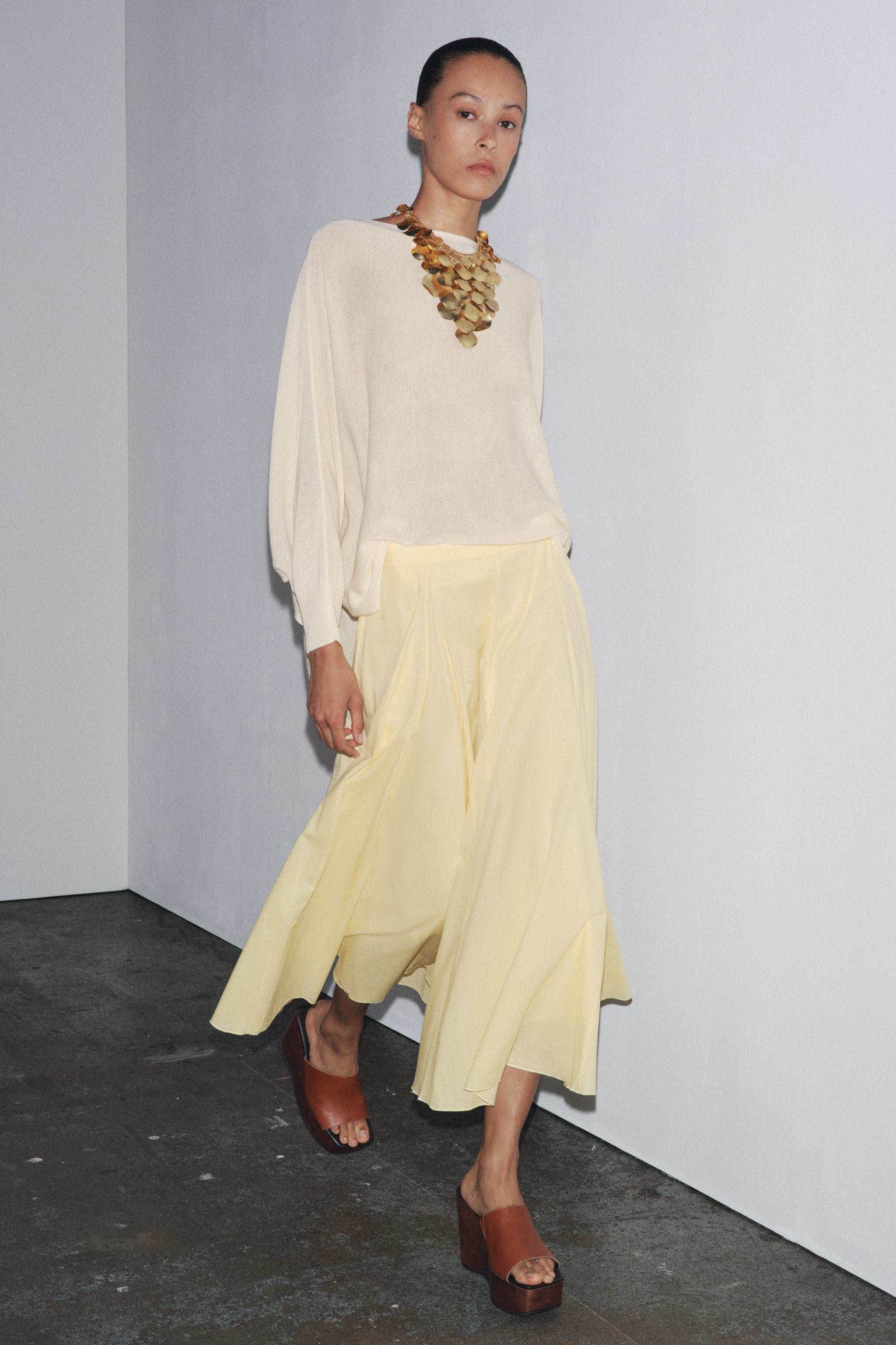 Zw Collection Flared Midi Skirt