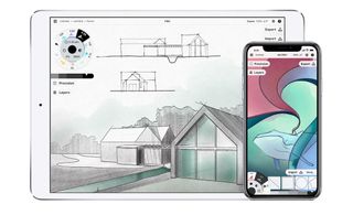 Concepts drawing apps for iPad screenshot showing building plans