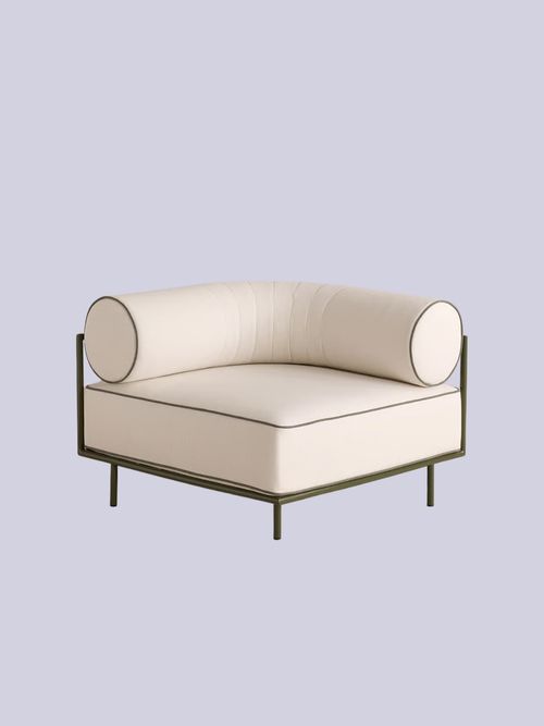 Gaspard Outdoor Sofa, Corner Module, Off White