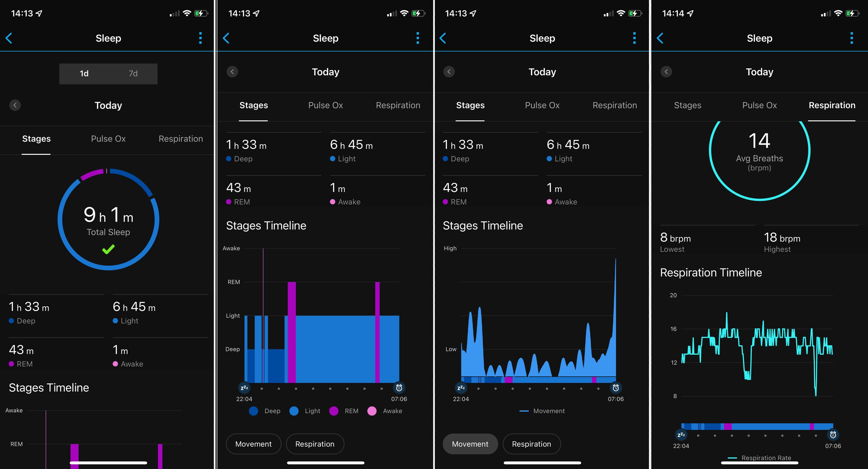 Sleep data, in-app