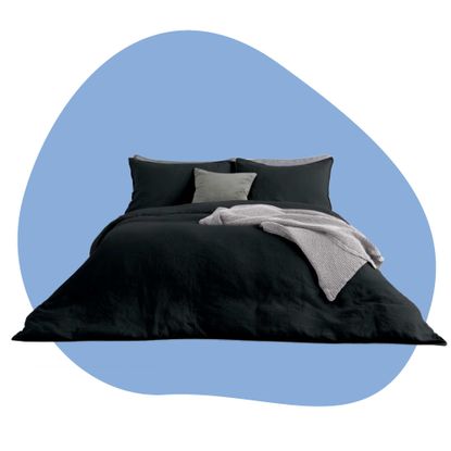 Best duvet covers graphic with made.com black linen bedding
