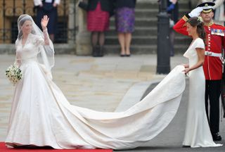Princess Catherine and Pippa Middleton on Prince William and Kate Middleton's wedding day