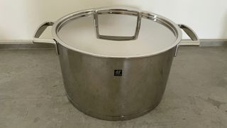 One of the saucepans in the Zwilling Passion Stainless Steel Pot Set