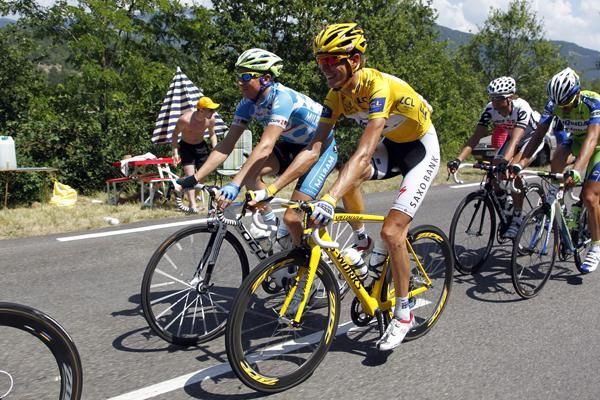 Andy Schleck (Saxo Bank) in yellow