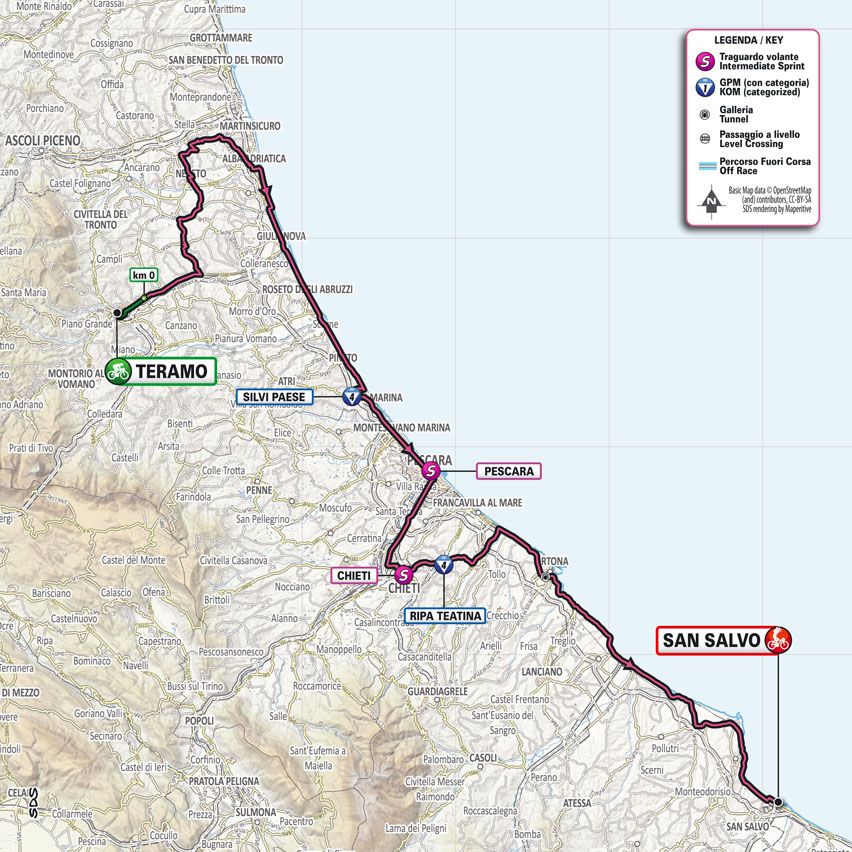 Maps and profiles of the 2023 Giro d'Italia