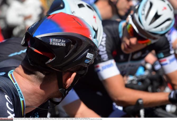 Cavendish's special edition Specialized Evade helmet that celebrates the charity Help for Heroes