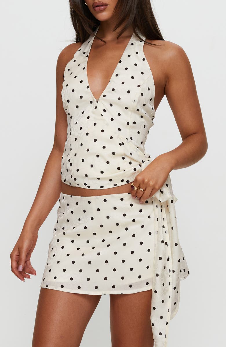 Beffanie Polka Dot Halter Top &amp;amp; Skort Set