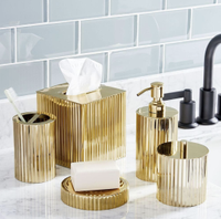 Fluted Metal Bath Accessories | Was from £29, now from £9.99, save 66%, West Elm