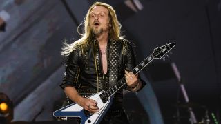Richie Faulkner of Judas Priest performing live in 2023