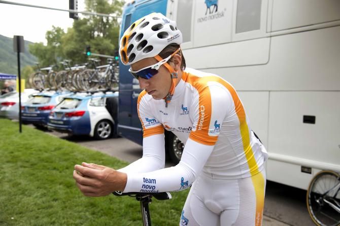 Martijn Verschoor (Novo Nordisk) checks his power meter