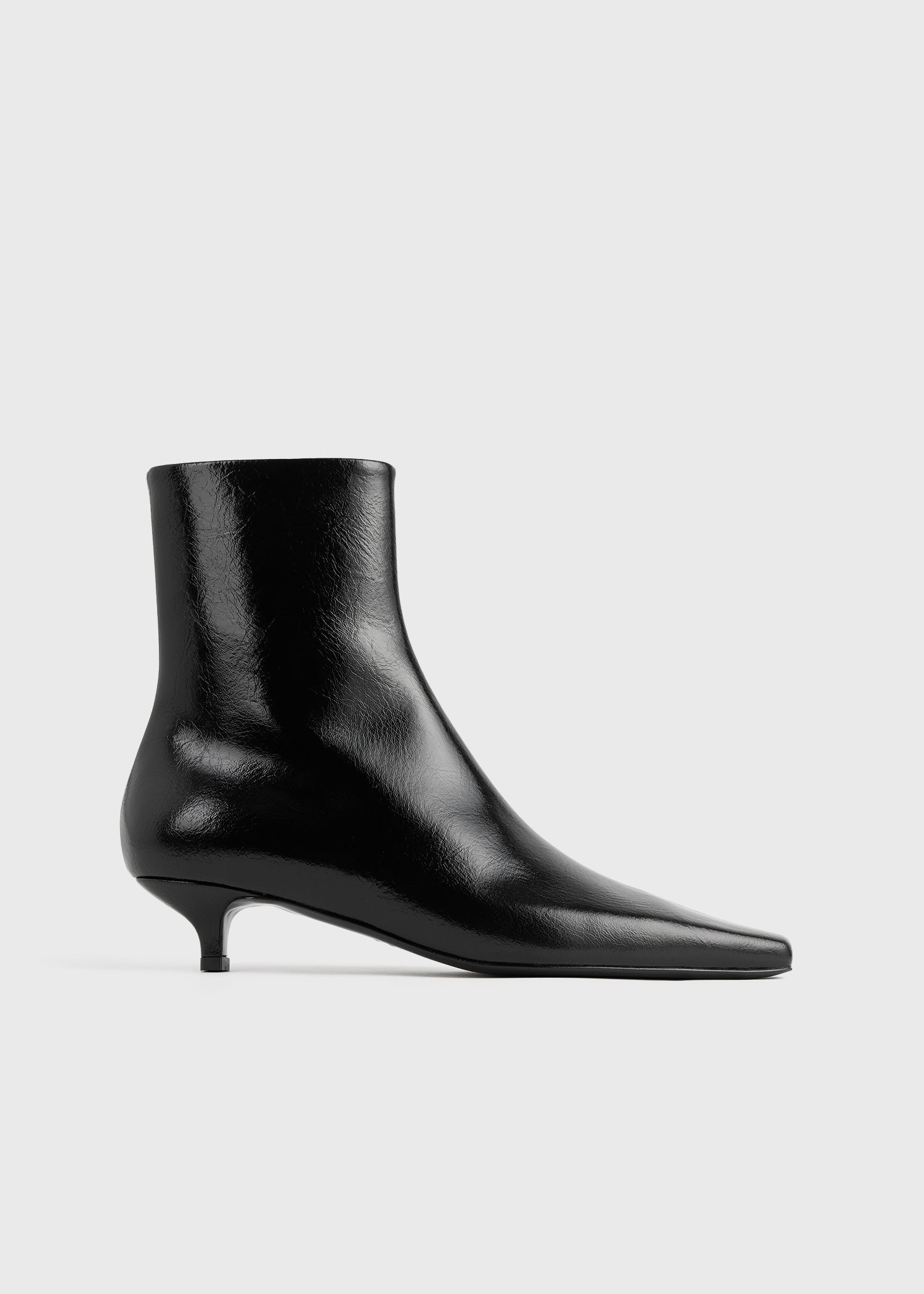 Slim Naplack Ankle Boots Black - 35