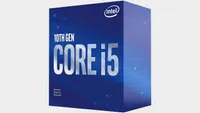 Intel Core i5 10400F processor in box on grey