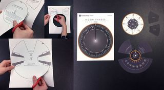 You can make NASA's Moon Phases Calendar and Calculator at home with a few supplies.