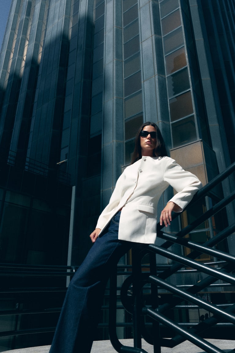 Collarless Blazer