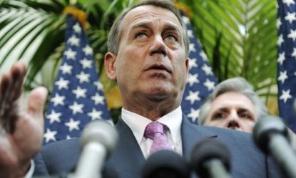 House Speaker John Boehner (R-Ohio) had promised he could prevent a government shutdown without any Democrat votes, but ended up needing dozens after 59 Republicans abandoned him.