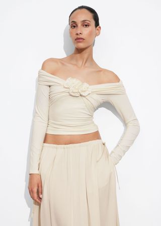 Ruched Off-Shoulder Top