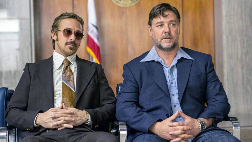 (L-R) Ryan Gosling as Holland March and Russell Crowe as Jackson Healy in &quot;The Nice Guys&quot;