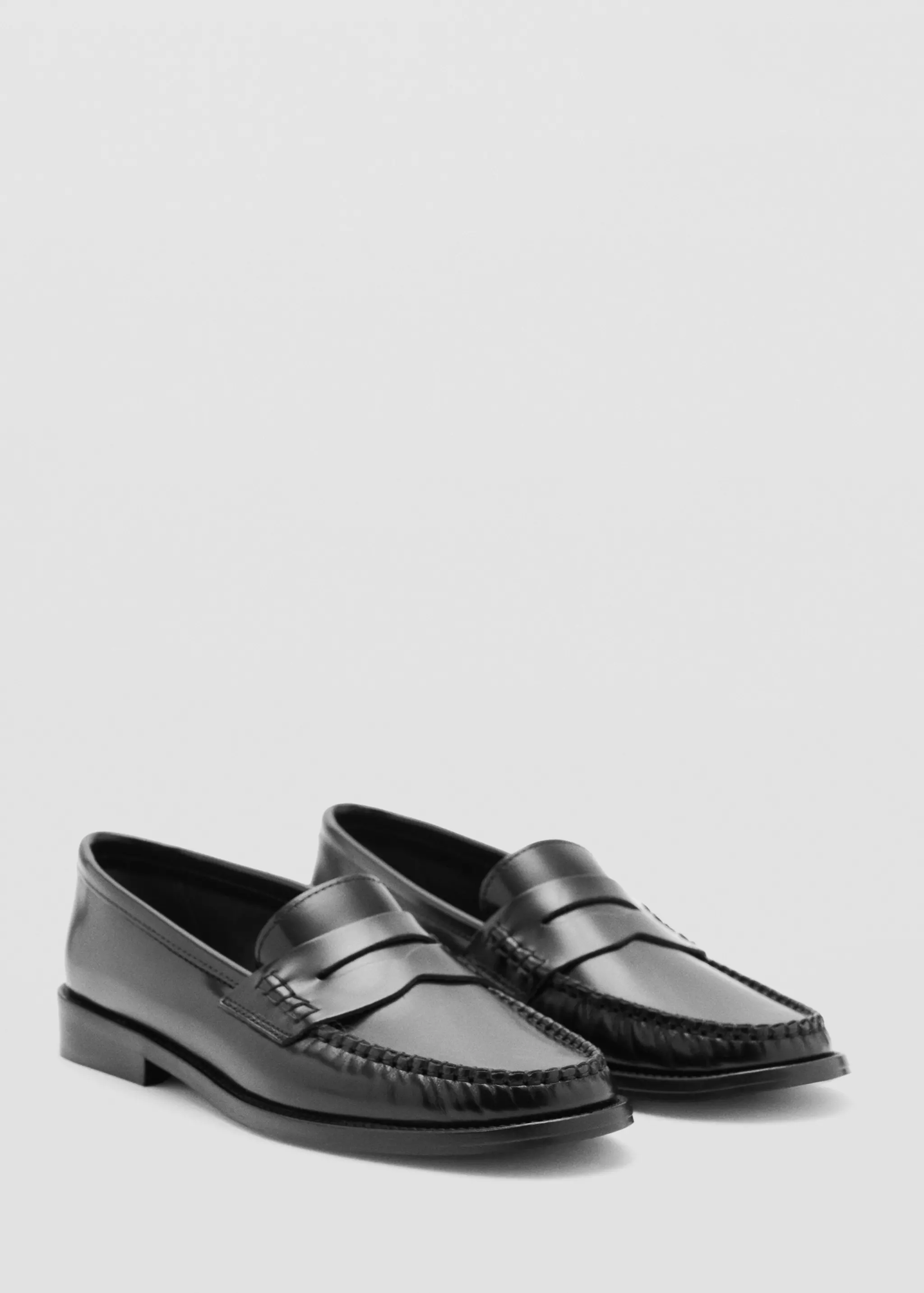 Gathered Leather Loafers - Women | Mango United Kingdom