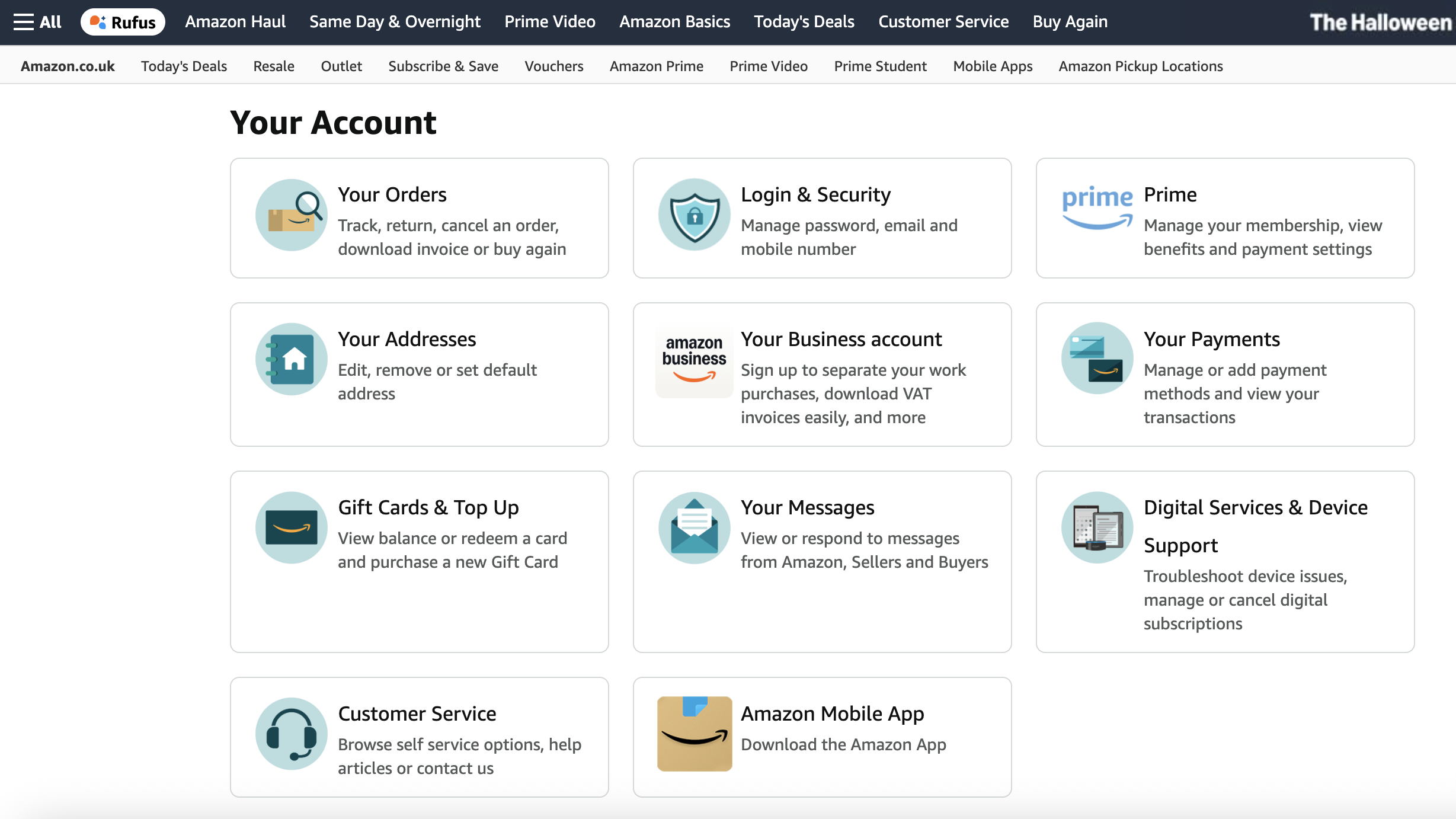 Amazon account